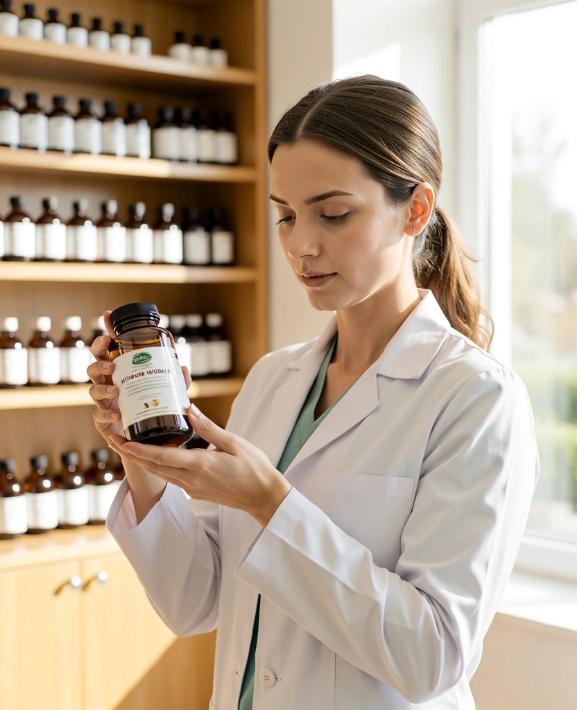 Ekspert analizujący skład suplementu